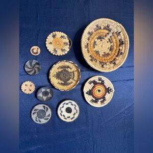 Vintage Miniature Native American Willow Baskets - 10 Piece Set